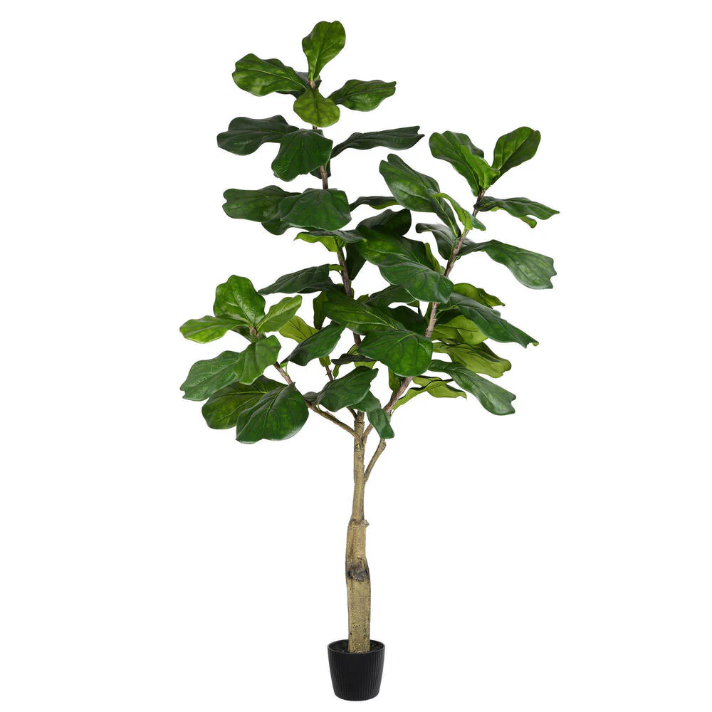 Vickerman 6' Artificial Potted Fiddle Tree. - Cheap-Us