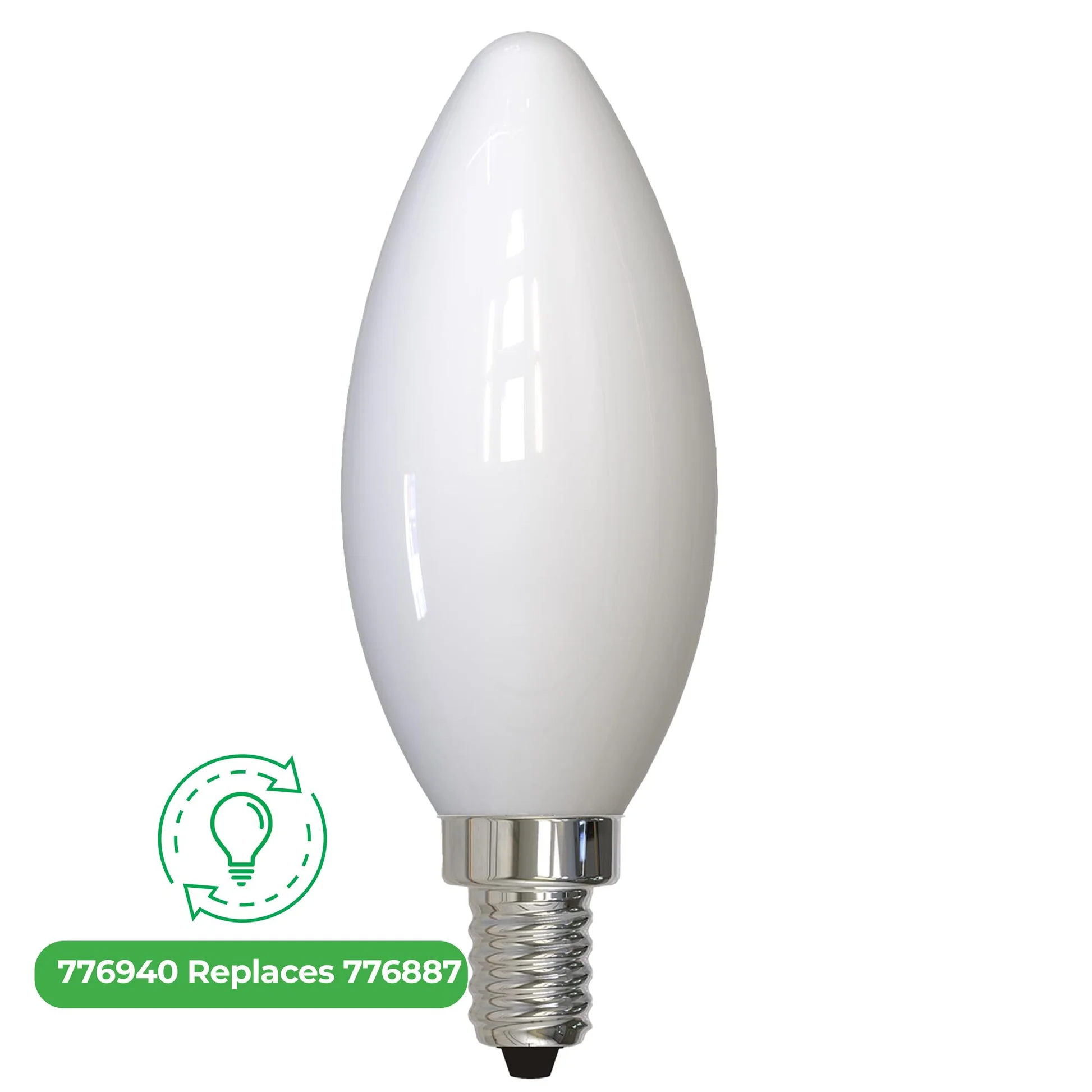 Bulbrite LED Filament 5 Watt Dimmable B11 Light Bulb with Milky finish  and Candelabra (E12) Base - 2700K Warm White Light, 500 Lumens - Cheap-Us
