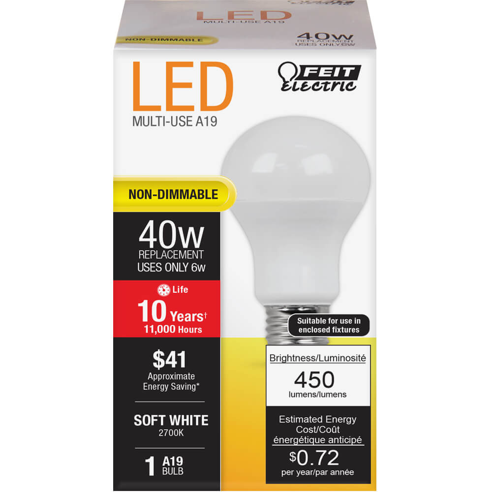 450 Lumen 2700K Non-Dimmable LED - Cheap-Us
