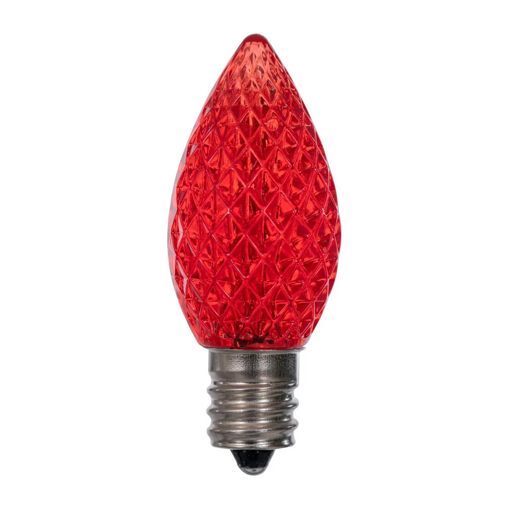 Vickerman C7 LED Red Faceted Replacement Bulb bag of 25 - Cheap-Us