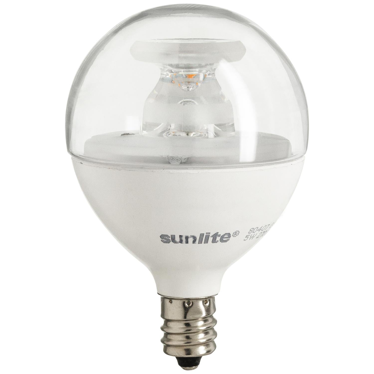 Sunlite LED G16 Globe 7W (60W Equivalent) Light Bulb Candelabra (E12) Base, Warm White - Cheap-Us
