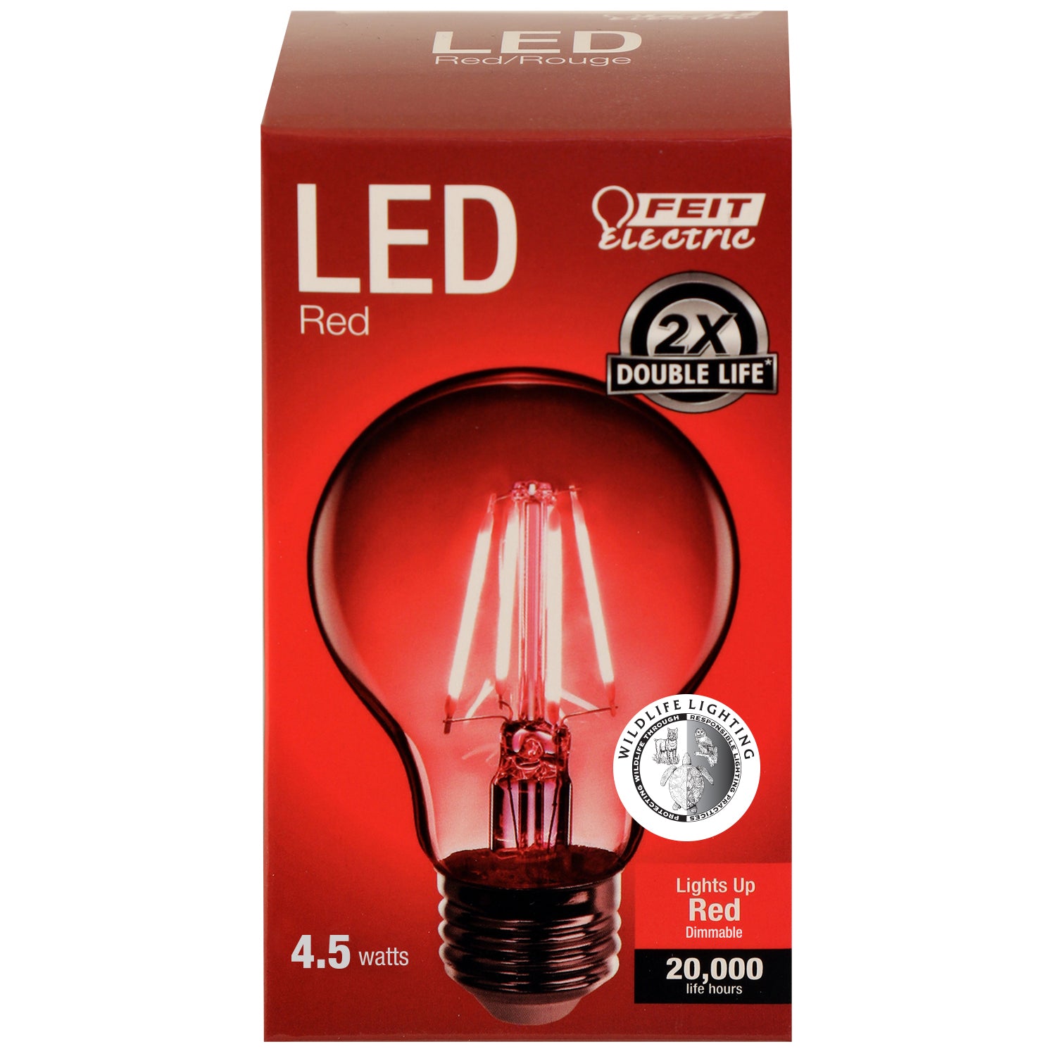 A19 Clear Glass Red LED Bulb - Cheap-Us