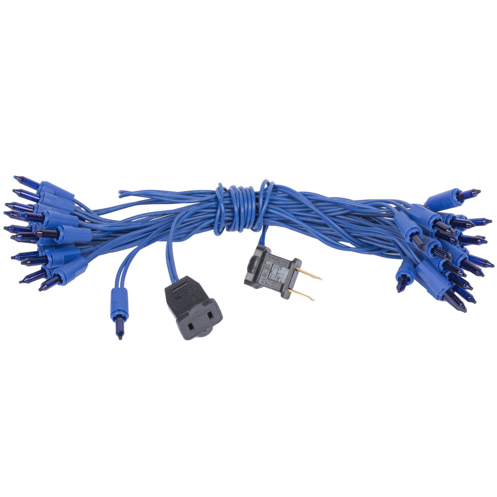 Vickerman 35 Blue Dura-lit Mini Light on Blue Wire, 26' Christmas Light Strand- 2 Pack - Cheap-Us