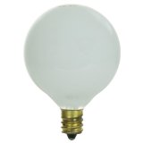 Sunlite 15G16.5/WH/CD2 Incandescent 15-Watt, Candelabra Based, G16.5 Globe Bu... - Cheap-Us