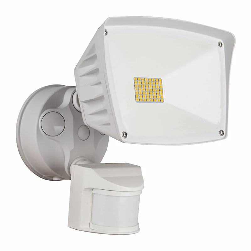 Westgate 40W Flood Light With Base, 120V, 3Cct, TRIAC Dim., White, Outdoor Lighting, 40W, 4800 Lumens, 3000K/4000K/5000K, White Finish - Cheap-Us