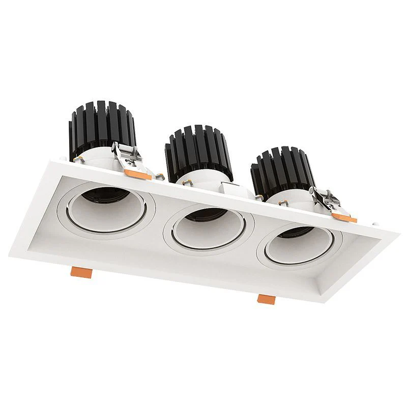 Westgate LED Recessed Light With 3 Slot White Trim, Residential Lighting, 30W, 2100 Lumens, 3000K, White Finish, TRIAC LED Dimmer - Cheap-Us