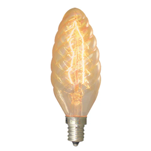 Bulbrite NOS15CTA 15 Watt Nostalgic B11 Torpedo Chandelier Bulb, Candelabra Base, Antique Finish - Cheap-Us