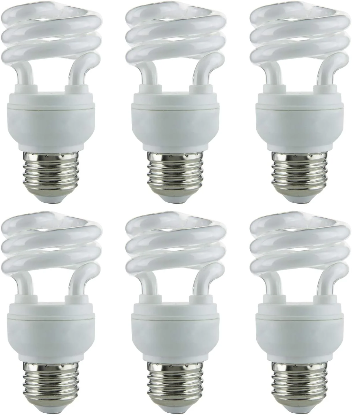 Sunlite SMS9/41K 9 Watt T2 Spiral Lamp Medium (E26) Base Cool White (6 Pack) - Cheap-Us