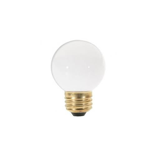 Bulbrite 25G16EWH 25 Watt Incandescent G16.5 Globe, Medium Base, White - Cheap-Us