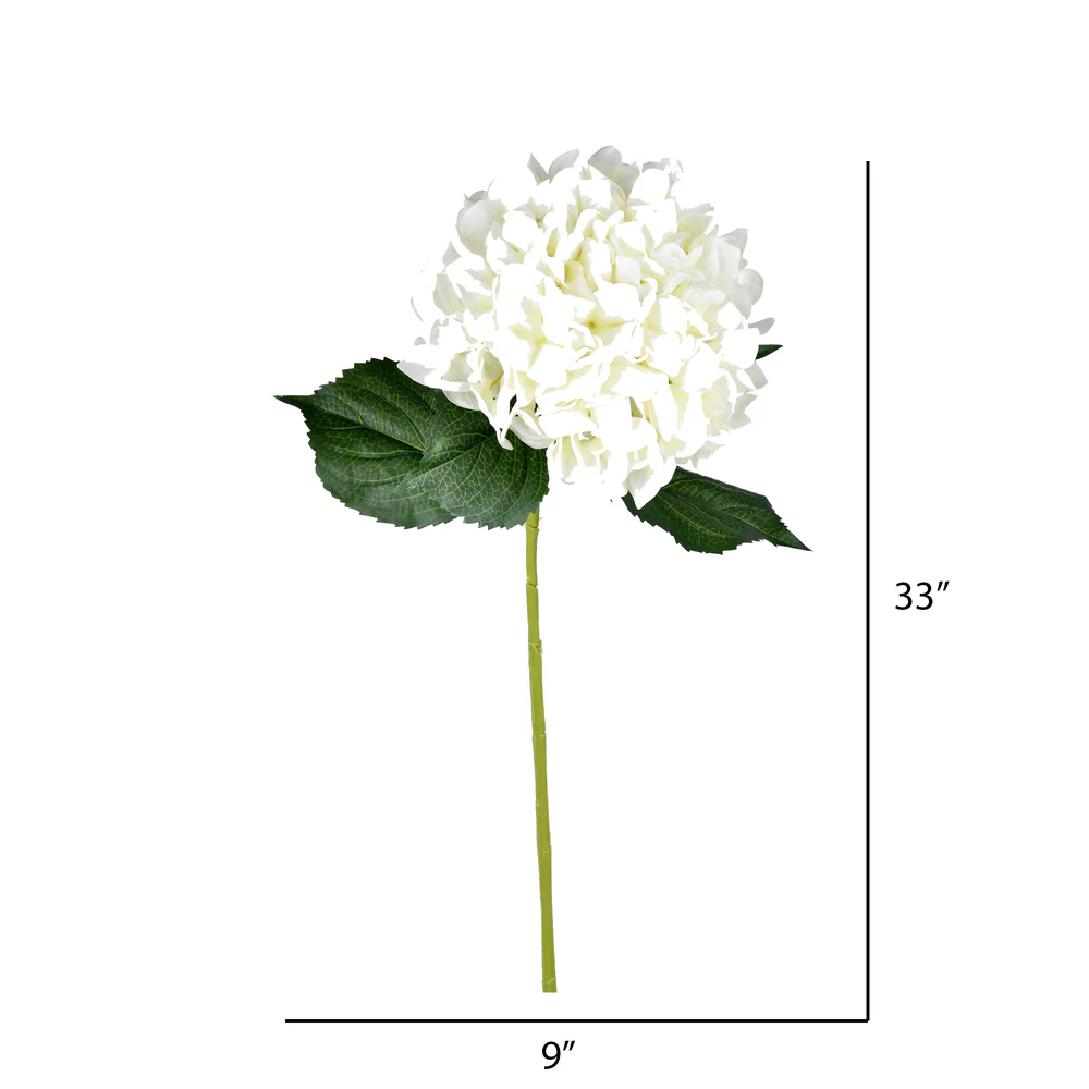 Vickerman 33' Artificial' White Hydrangea Spray. Includes 2 sprays per pack. - Cheap-Us