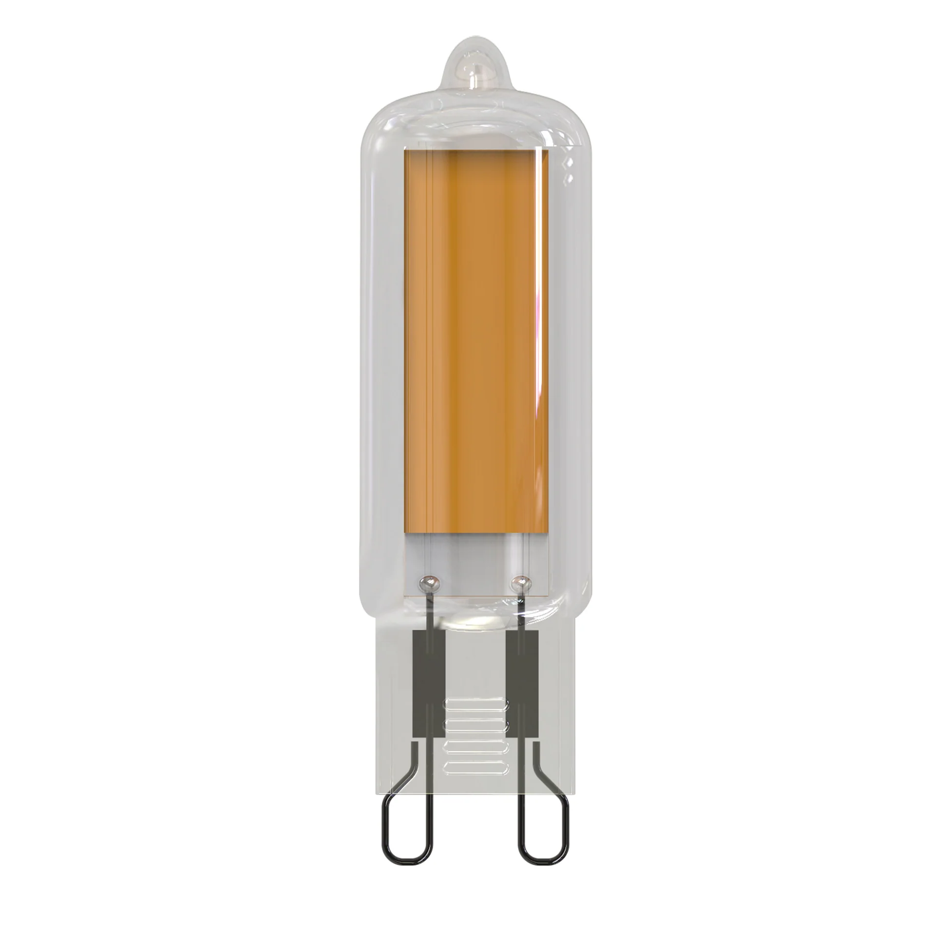 Bulbrite LED Filament 3.5 Watt Mini T4 Light Bulbs with Clear Finish and Bi-Pin (G9) Base - 2700K (Warm White Light), 300 Lumens - Cheap-Us