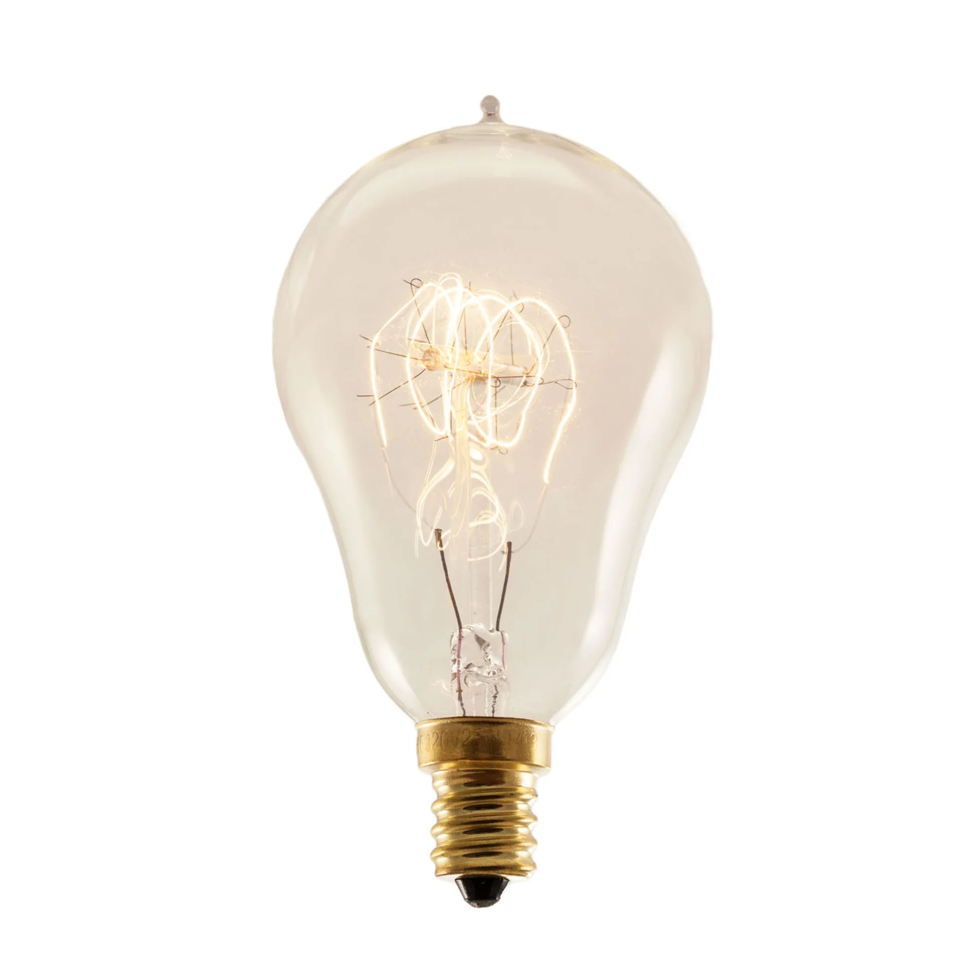 Bulbrite NOS25A15/LP/E12 25 Watt Nostalgic Incandescent Edison A15, Vintage Loop Filament, Candelabra Base, Antique Finish - Cheap-Us