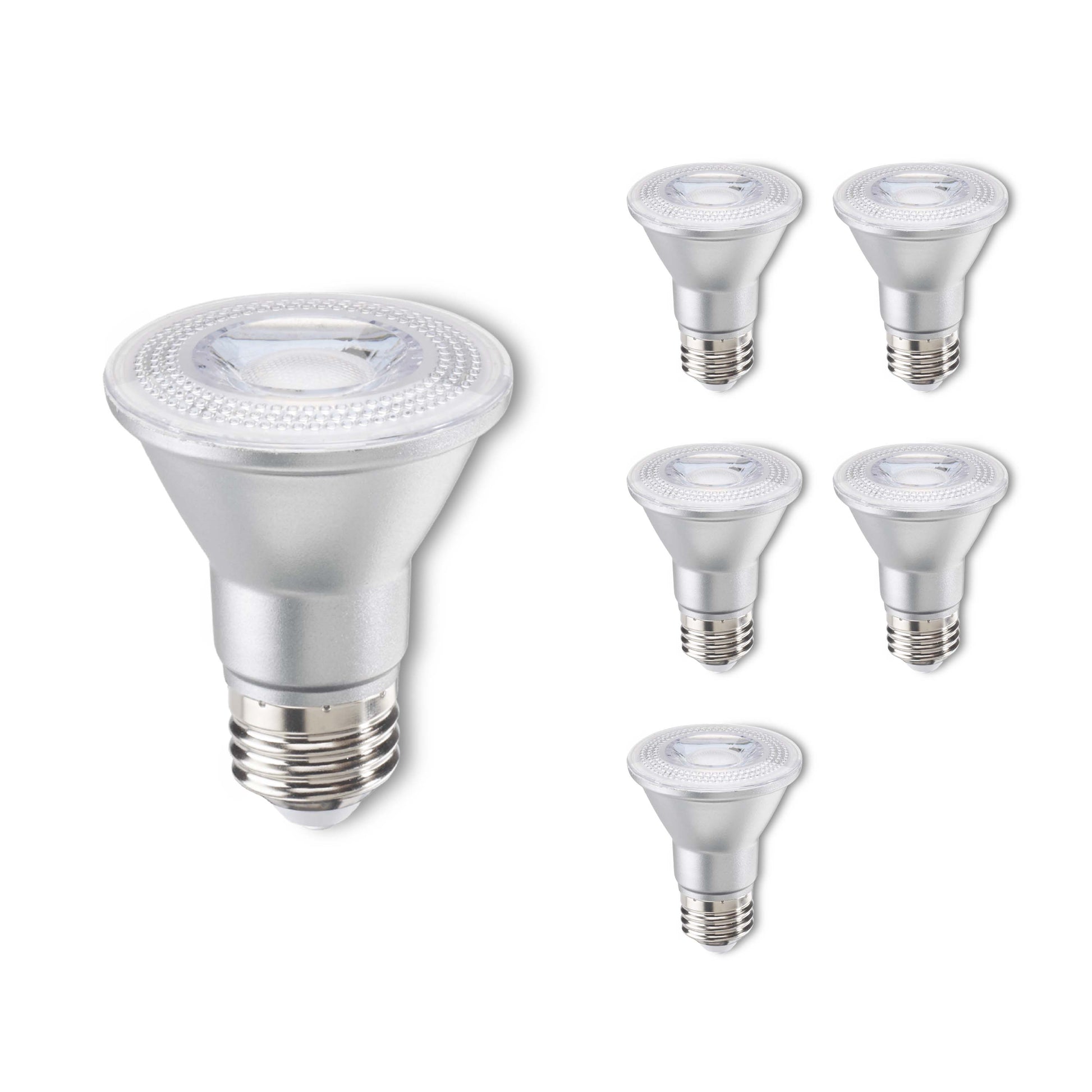 Bulbrite Pack of (6) 7 Watt Dimmable PAR20 Wet Rated Flood LED Light Bulbs with Medium (E26) Base Base, 3000K Soft White Light, 500 Lumens - Cheap-Us