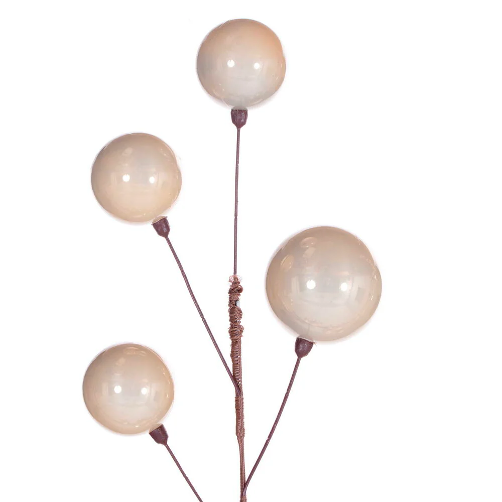 Vickerman 10' Oat Pearl Branch Ball Wire Garland. - Cheap-Us