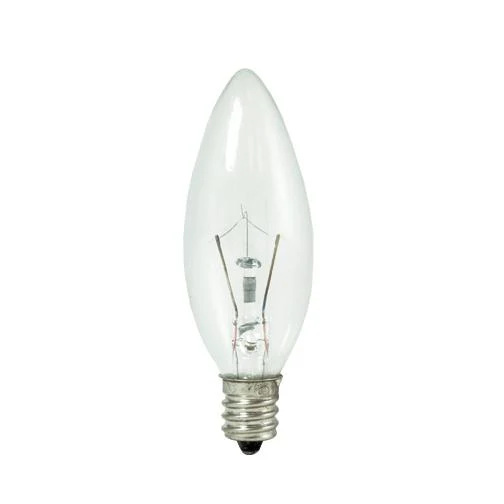 BULBRITE KRYPTON B8 CANDELABRA SCREW (E12) 15W DIMMABLE LIGHT BULB 2700K/WARM WHITE 20PK (460015) - Cheap-Us