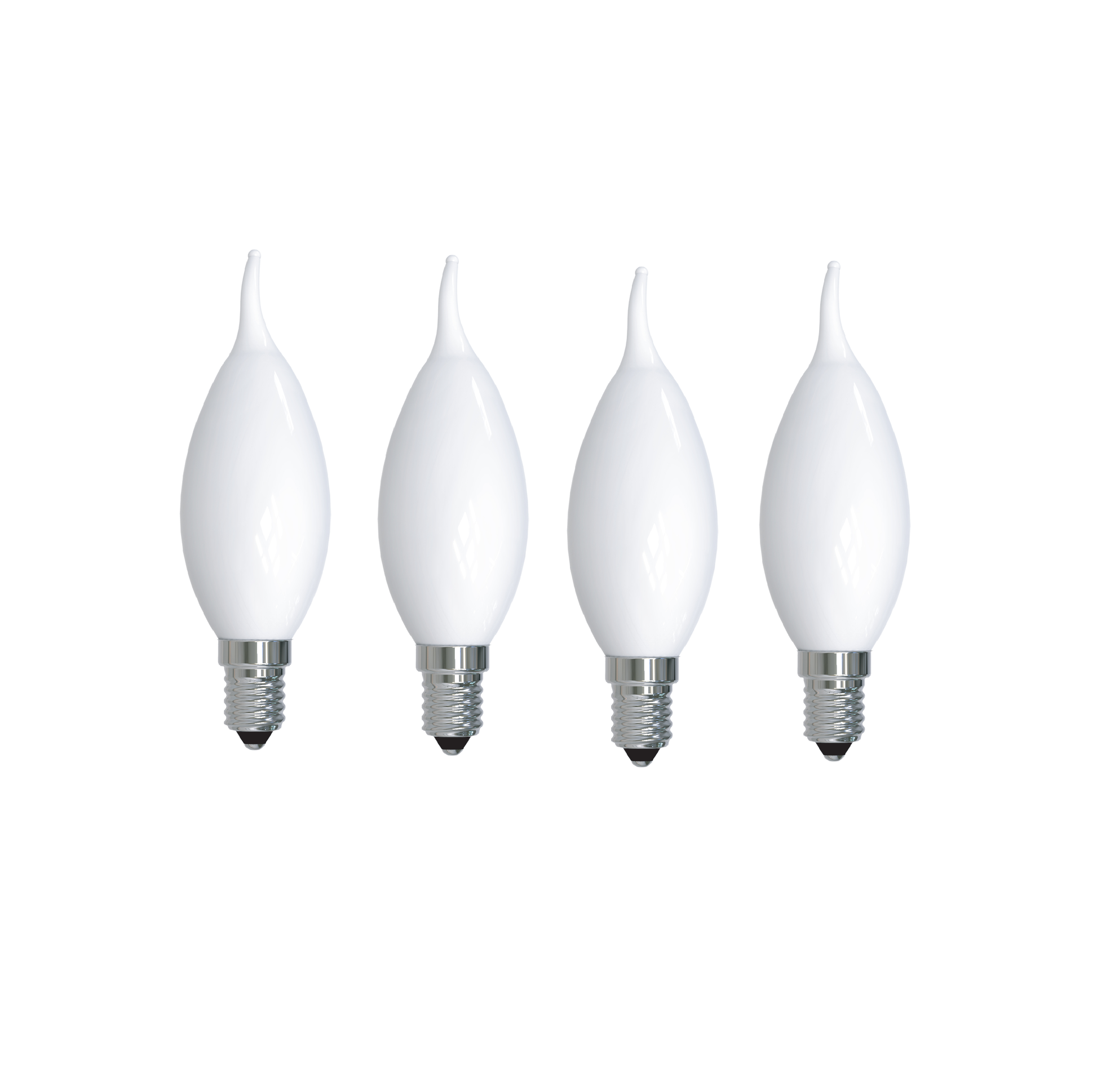 Bulbrite Pack of (4) 5 Watt Dimmable Milky Filament CA10 Candelabra (E12) LED Bulb - 500 Lumens, 3000K, and 90 CRI - Cheap-Us