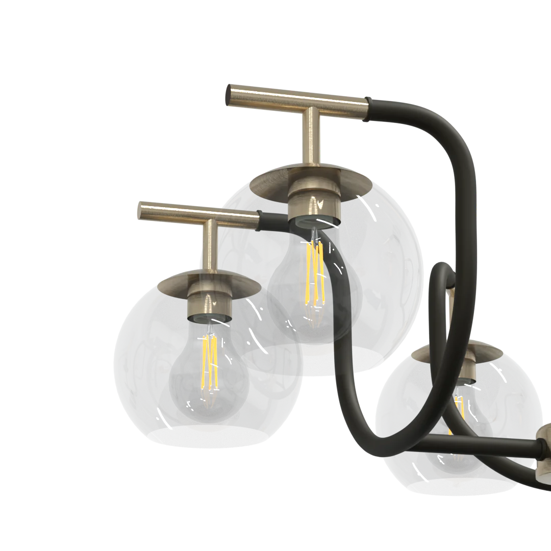 Grioto Six Light Modern Chandelier Fixture with Glass Shades - Cheap-Us