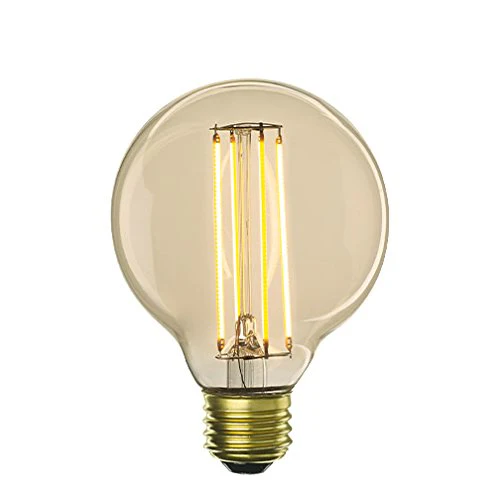 Bulbrite LED4G25/22K/FIL-NOS 4-Watt LED Nostalgic G30 Globe, 1910 Replica, Medium Base, Antique Finish - Cheap-Us