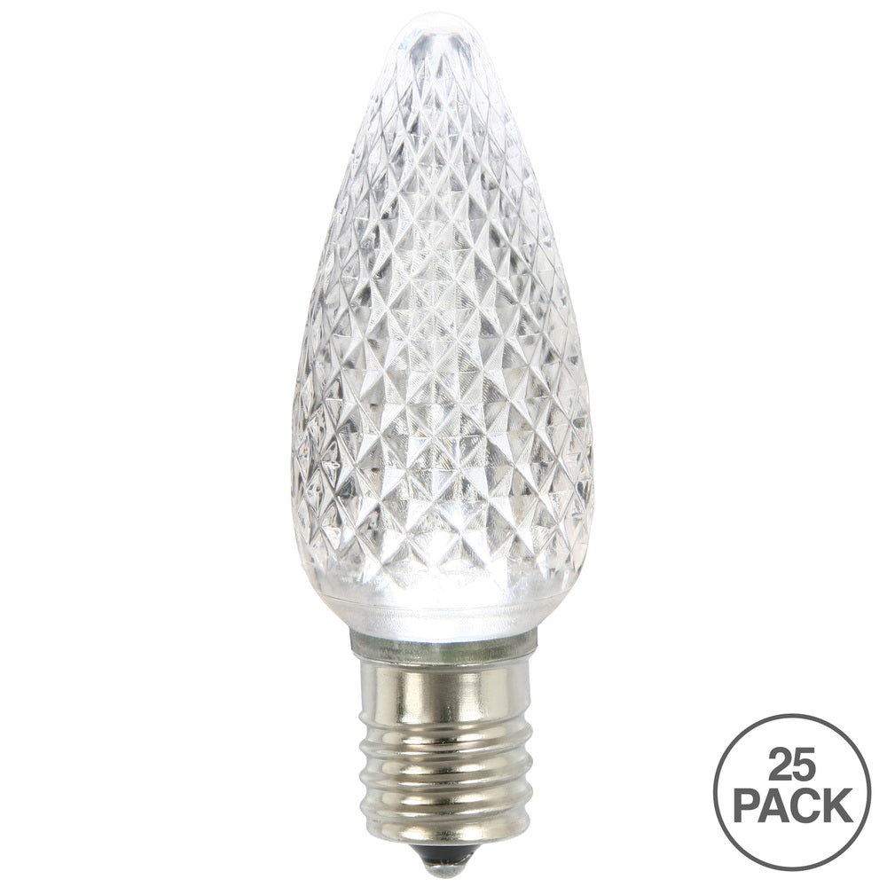 Vickerman C9 LED Pure White Faceted Replacement Bulb bag of 25 - Cheap-Us