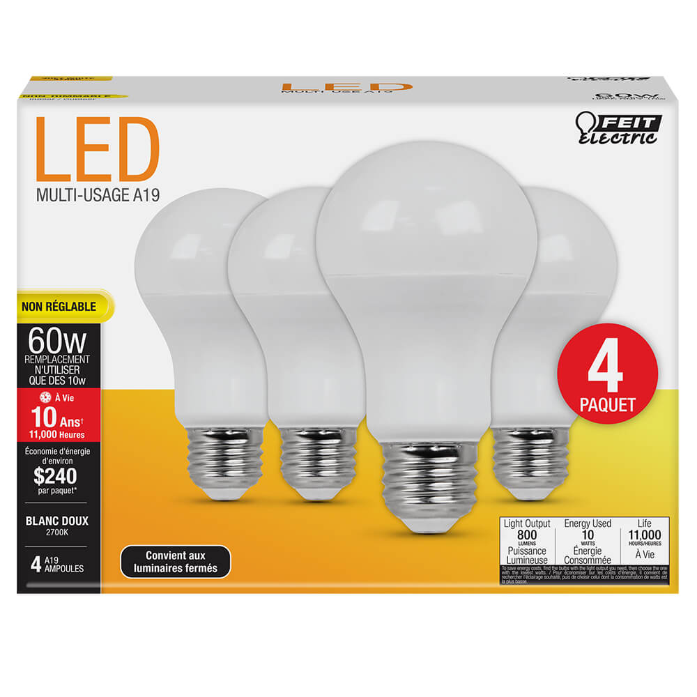 800 Lumen 2700K Non-Dimmable LED - Cheap-Us