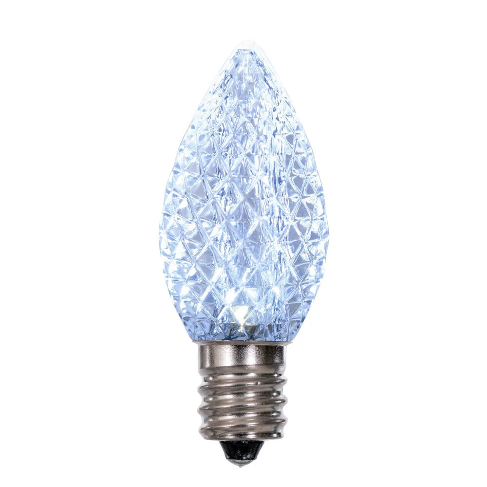Vickerman C7 LED Cool White Faceted Replacement Bulb, - 50 Pack - Cheap-Us