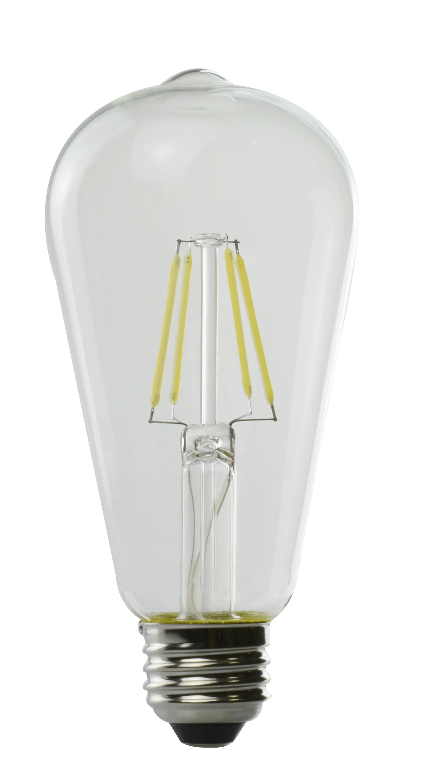 Luxrite LED ST19 Filament Style Light Bulb, E26 Medium Base, 5W, 2700K - Warm White, 80 CRI, Clear Finish, Dimmable, Pack of 7 (LR21616) - Cheap-Us