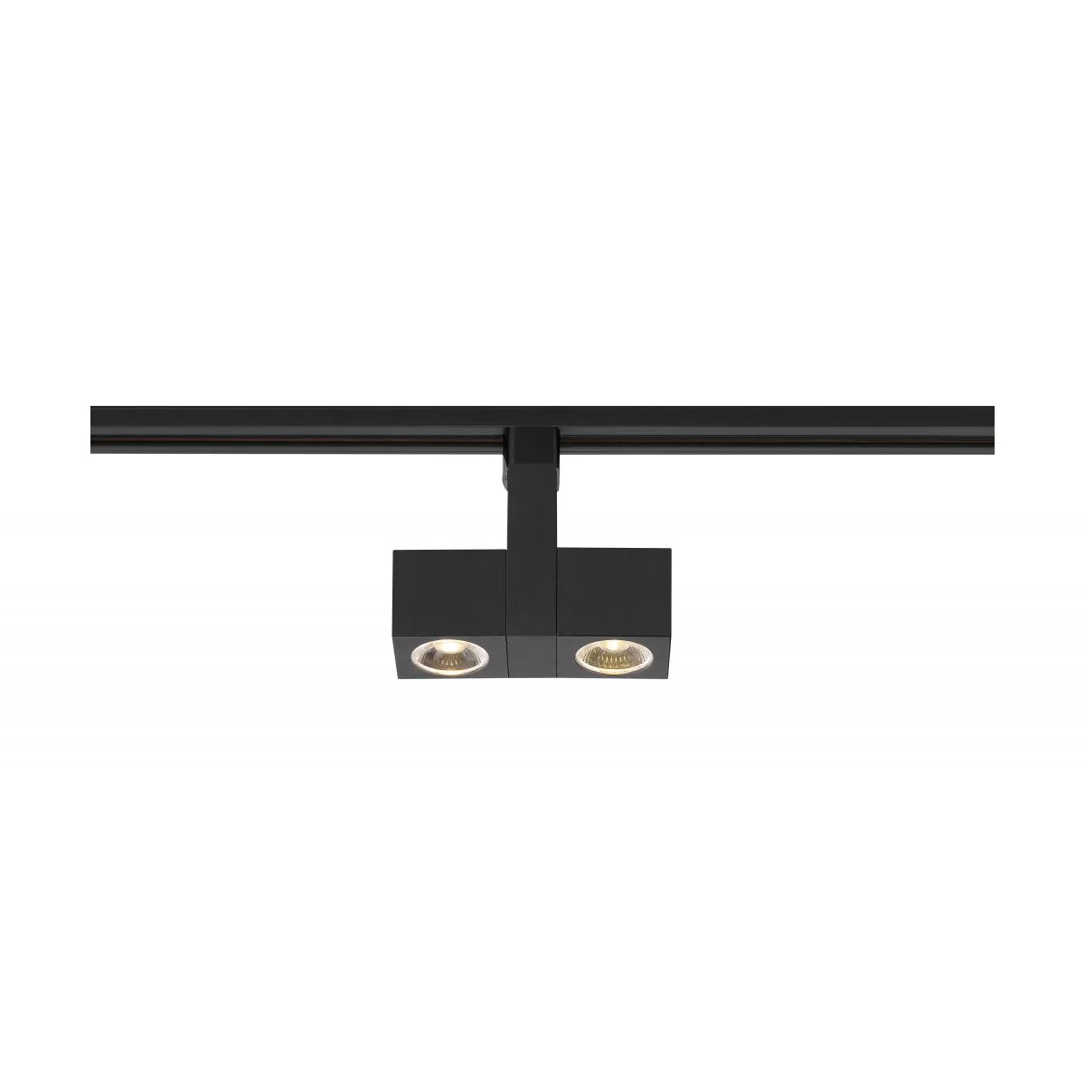 TH484 24W LED SQUARE DUAL TRACK HEAD LED; 24 Watt Track Head; Dual Square; Black; 24 deg. Beam Angle - Cheap-Us
