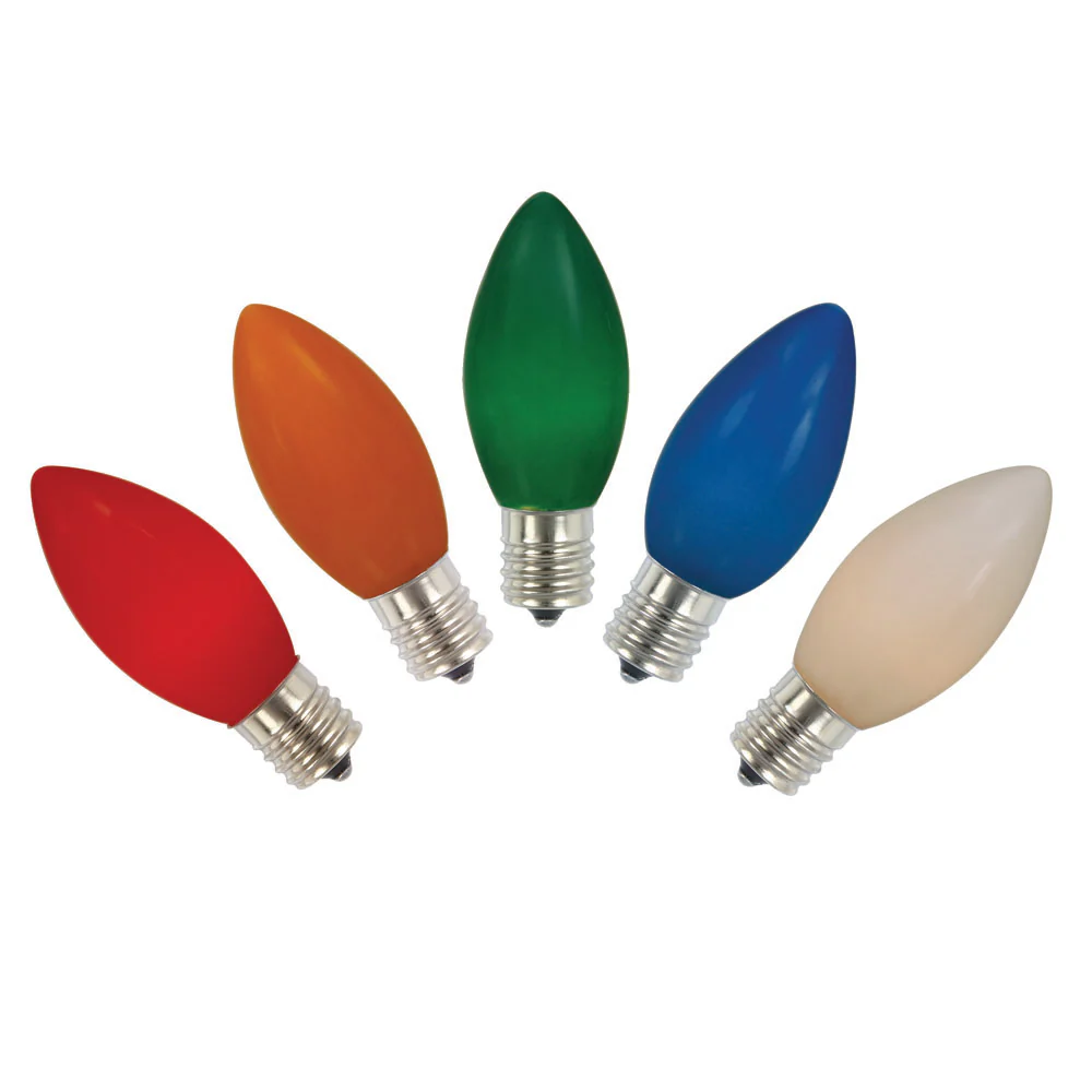 Vickerman C9 Ceramic Multicolor Replacement Bulbs, 7 Watt, 130 Volt, - 50 Pack. - Cheap-Us