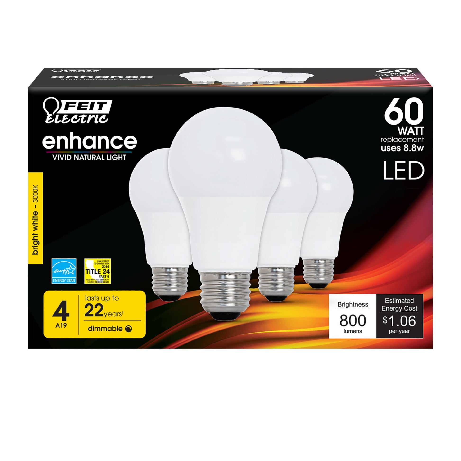 800 Lumen 3000K Dimmable LED - Cheap-Us