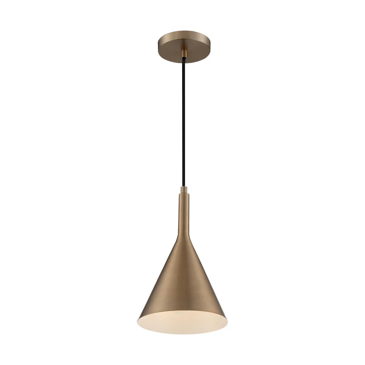 60-7117 LIGHTCAP 1LT SMALL PENDANT Lightcap - 1 Light Pendant with- Burnished Brass Finish - Cheap-Us