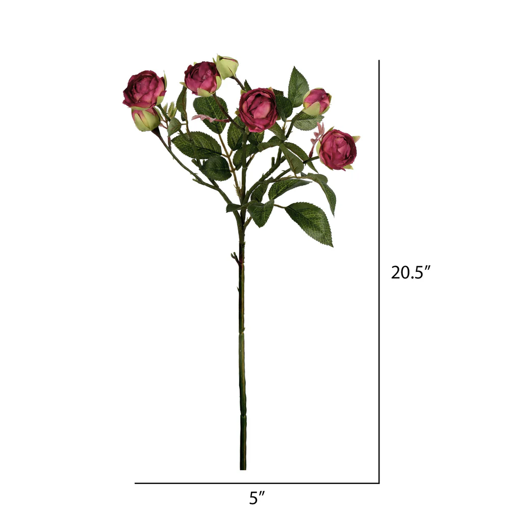 Vickerman 20.5'' Artificial Tea Rose Spray. Includes 3 sprays per pack. - Cheap-Us