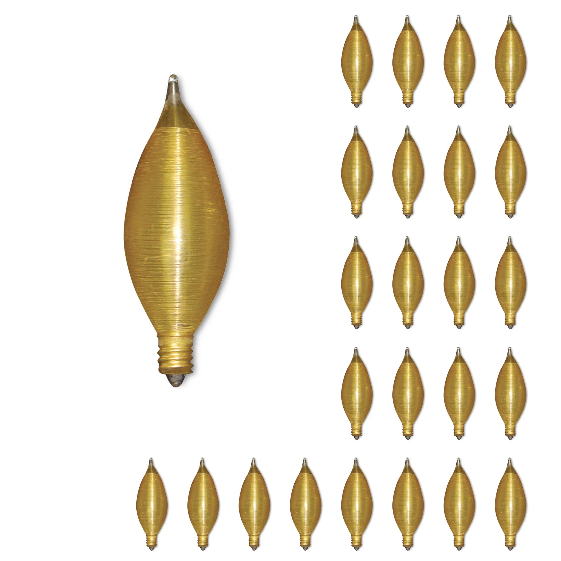 Bulbrite Pack of (25) 25 Watt Dimmable Amber C11 Spunlite Incandescent Light Bulbs with Candelabra (E12) Base - Cheap-Us