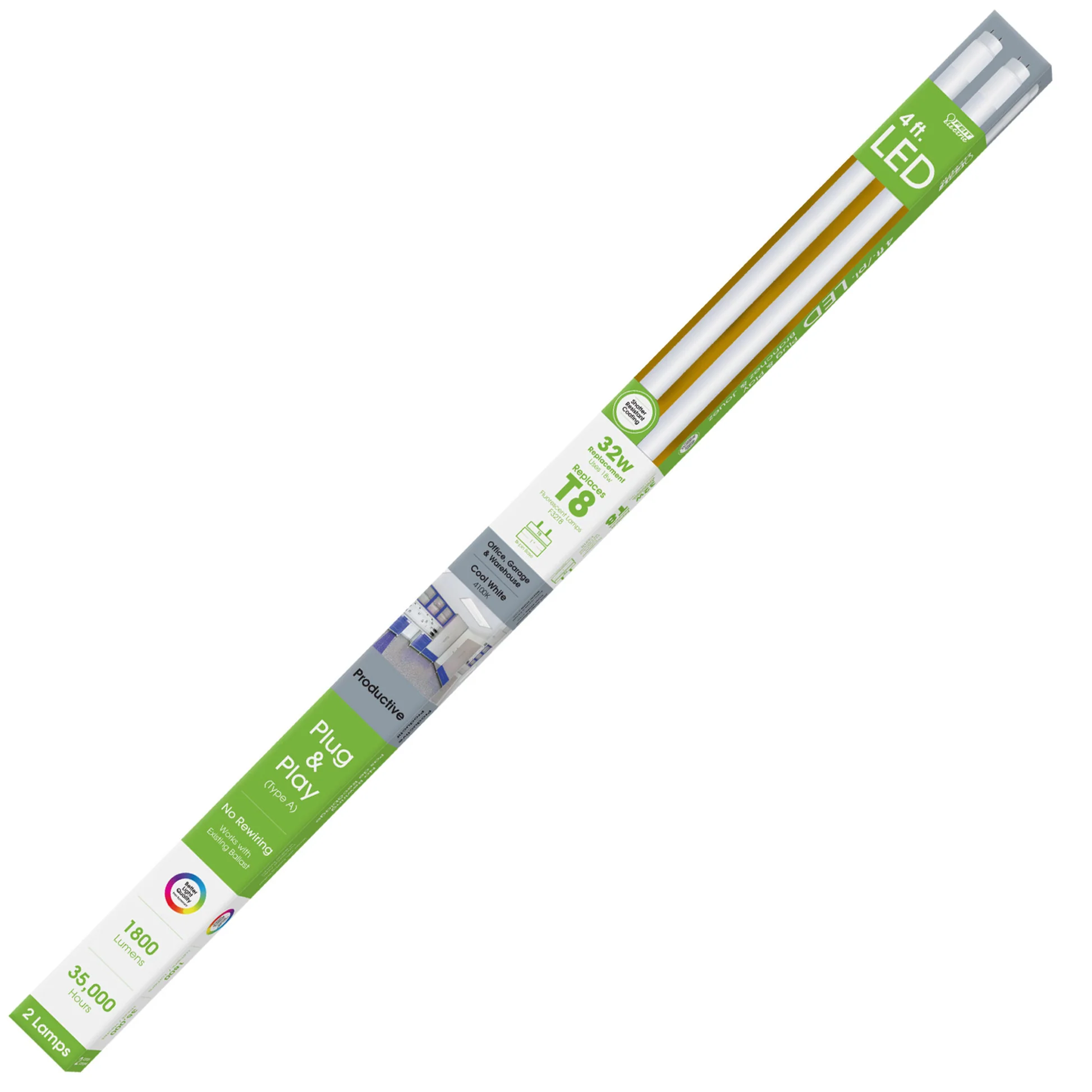 4 ft. 4100K Plug & Play LED - Cheap-Us