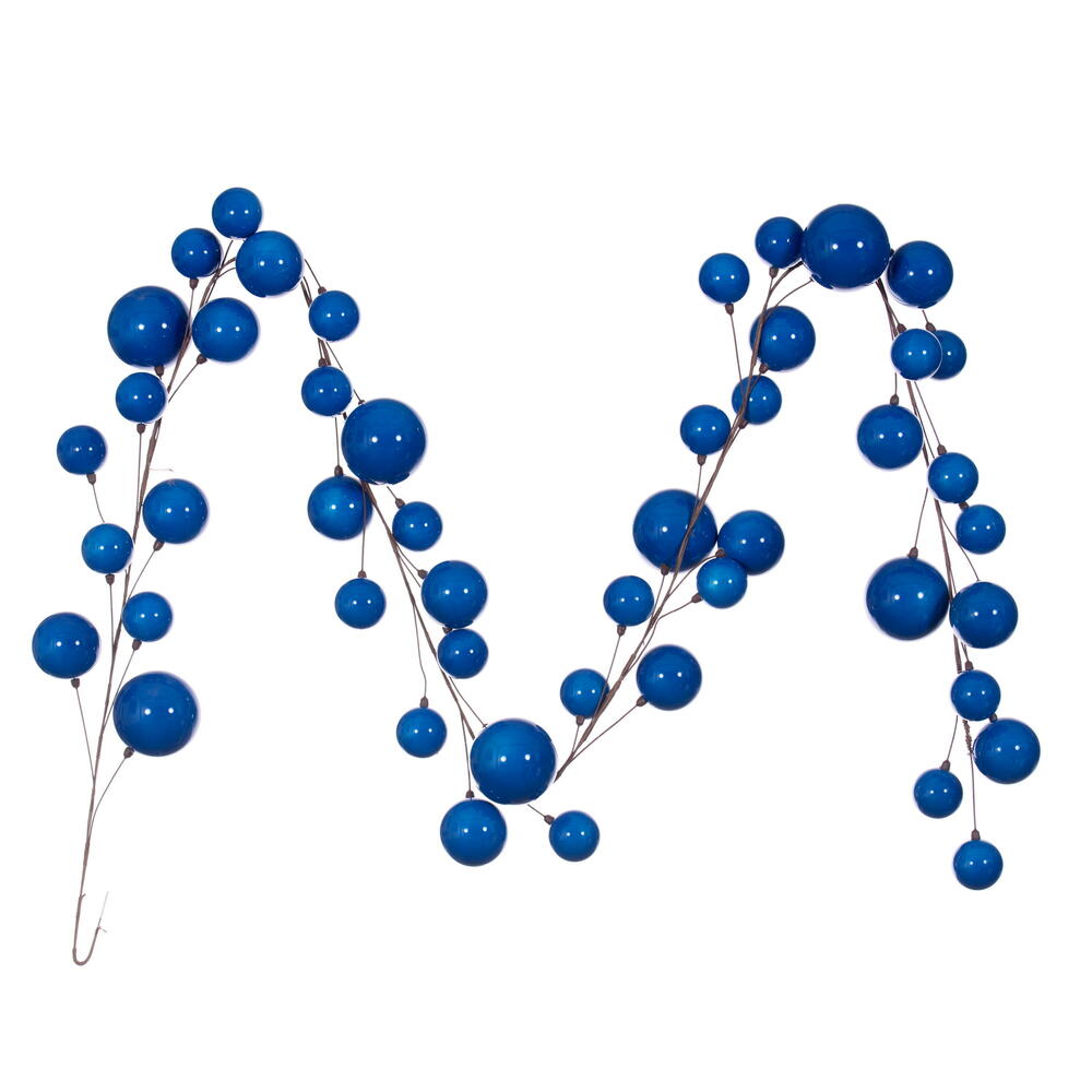 Vickerman 10' Blue Pearl Branch Ball Wire Garland. - Cheap-Us