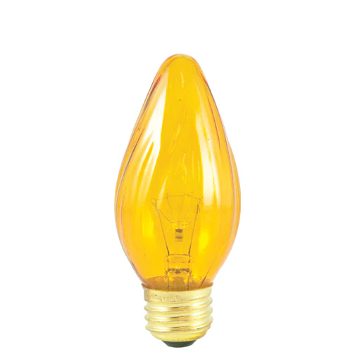 Bulbrite 25F15A 25 Watt Incandescent F15 Fiesta Bulb, Medium Base, Amber - Cheap-Us