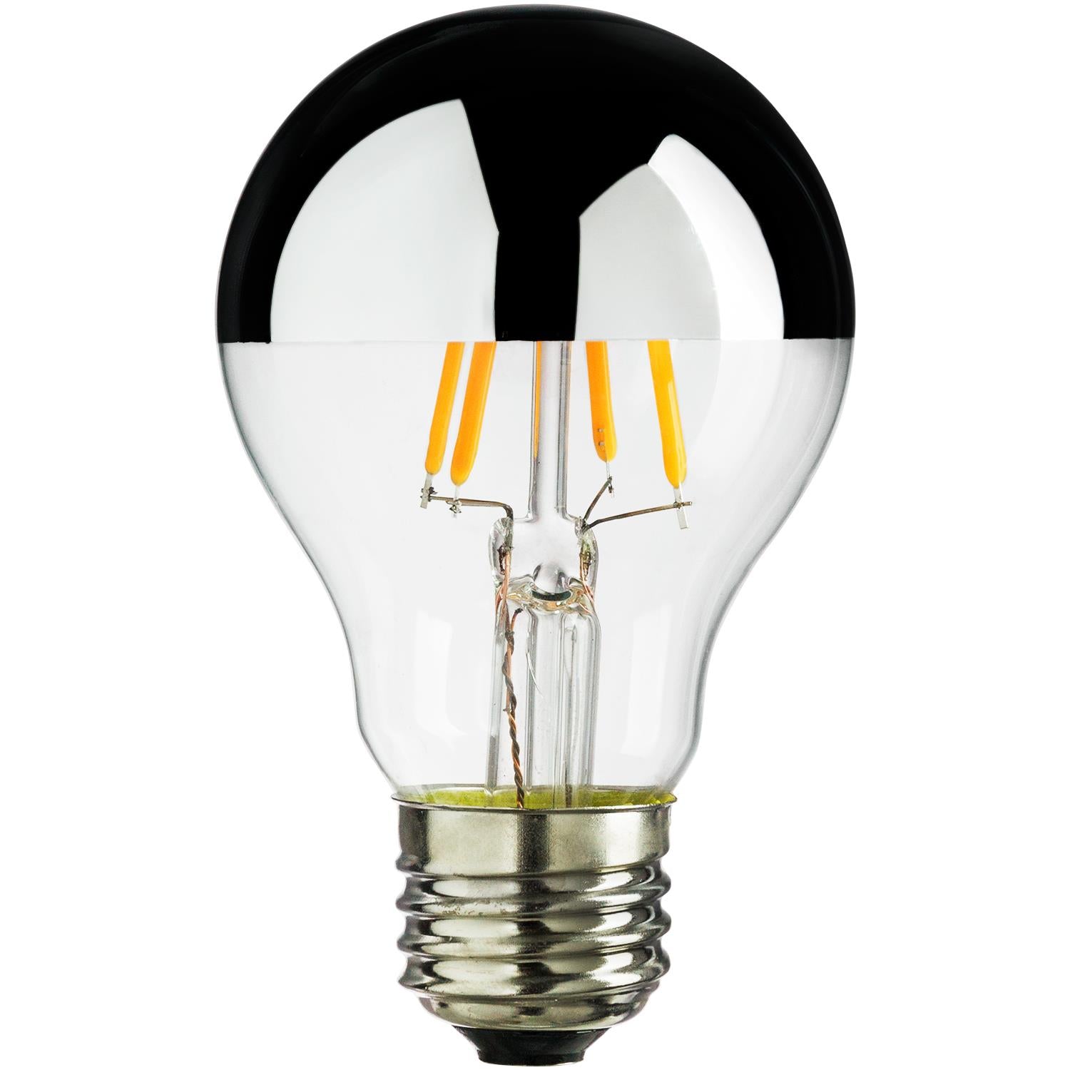 Sunlite Edison Style Silverbowl LED Bulb in 2200K Warm White, Dimmable, Medium Base, 25,000 Hour Life, 6 Watt (40 Watt Equivalent), 450 Lumens - Cheap-Us