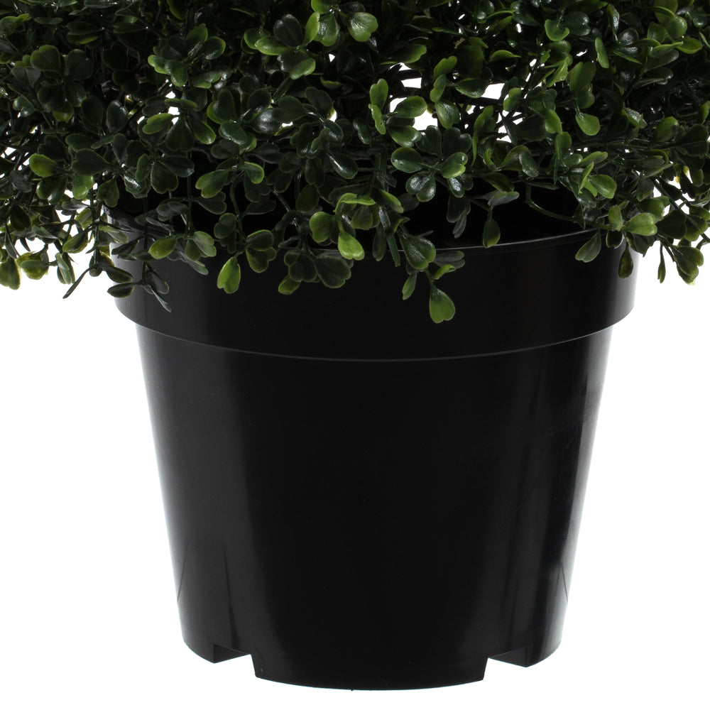 Vickerman 5' Potted Artificial Boxwood Cone. - Cheap-Us