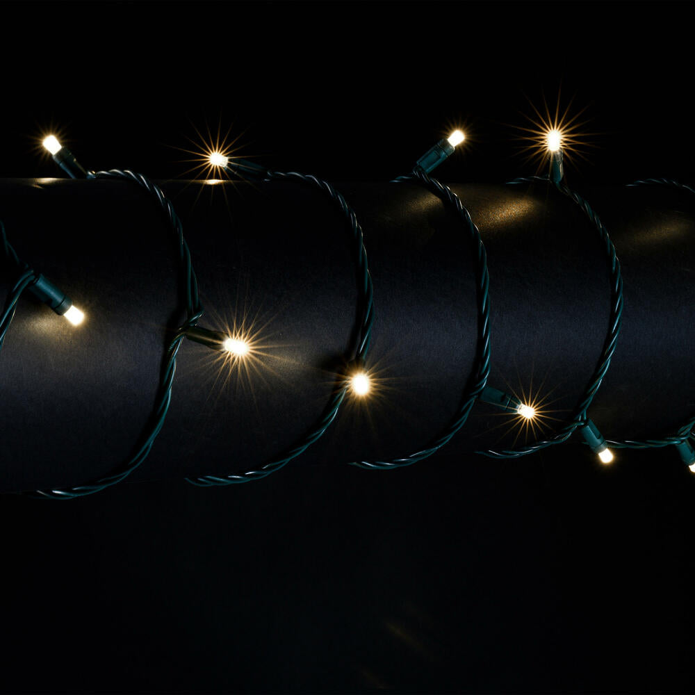 Vickerman 25' Warm White/Frosted Warm White LED Christmas light set. 50 lights on green wire.- 2 Pack - Cheap-Us