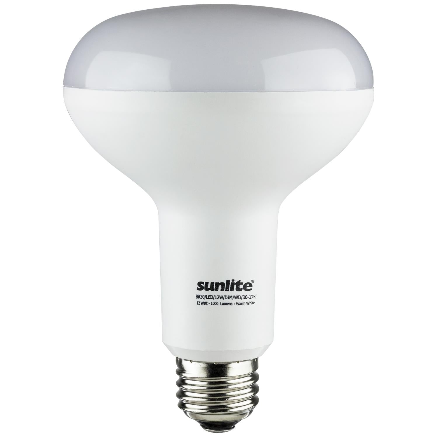 Sunlite LED BR30 Hospitality Series 12W (65W Equivalent) Light Bulb Medium (E26) Base, Warm White - Cheap-Us