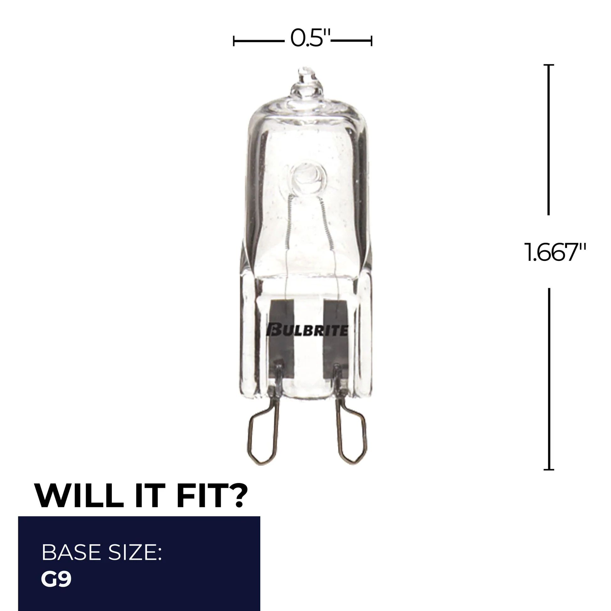BULBRITE HALOGEN T4 BI-PIN (G9) 100W DIMMABLE LIGHT BULB 2900K/SOFT WHITE 5PK (654100) - Cheap-Us
