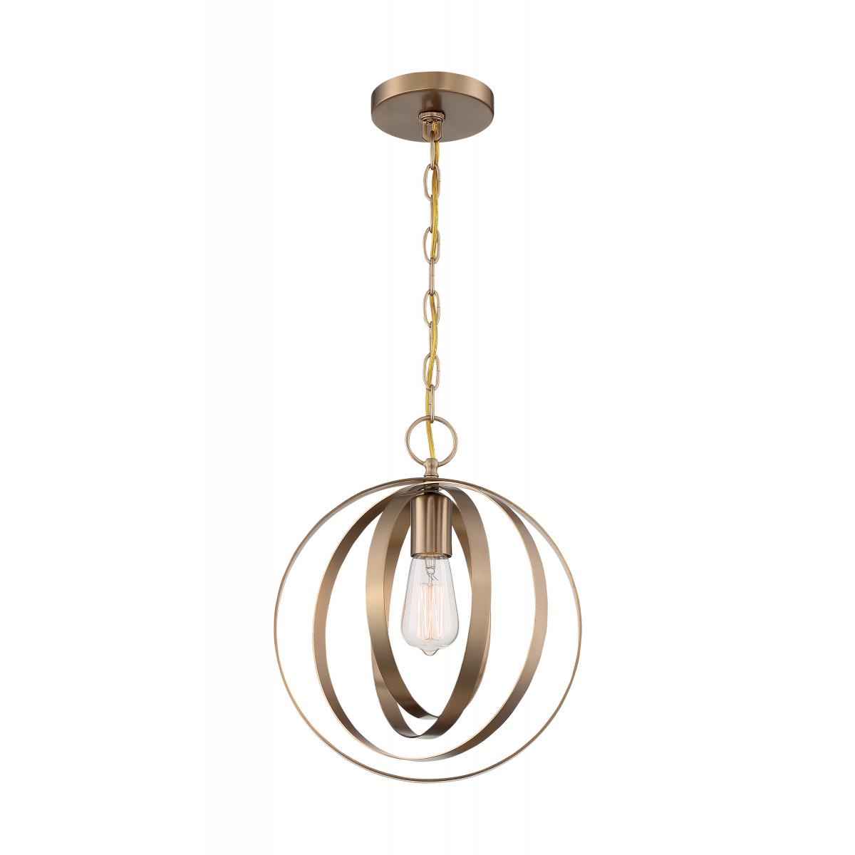60-7056 PENDLETON 1LT PENDANT Pendleton - 1 Light Pendant with- Burnished Brass Finish - Cheap-Us