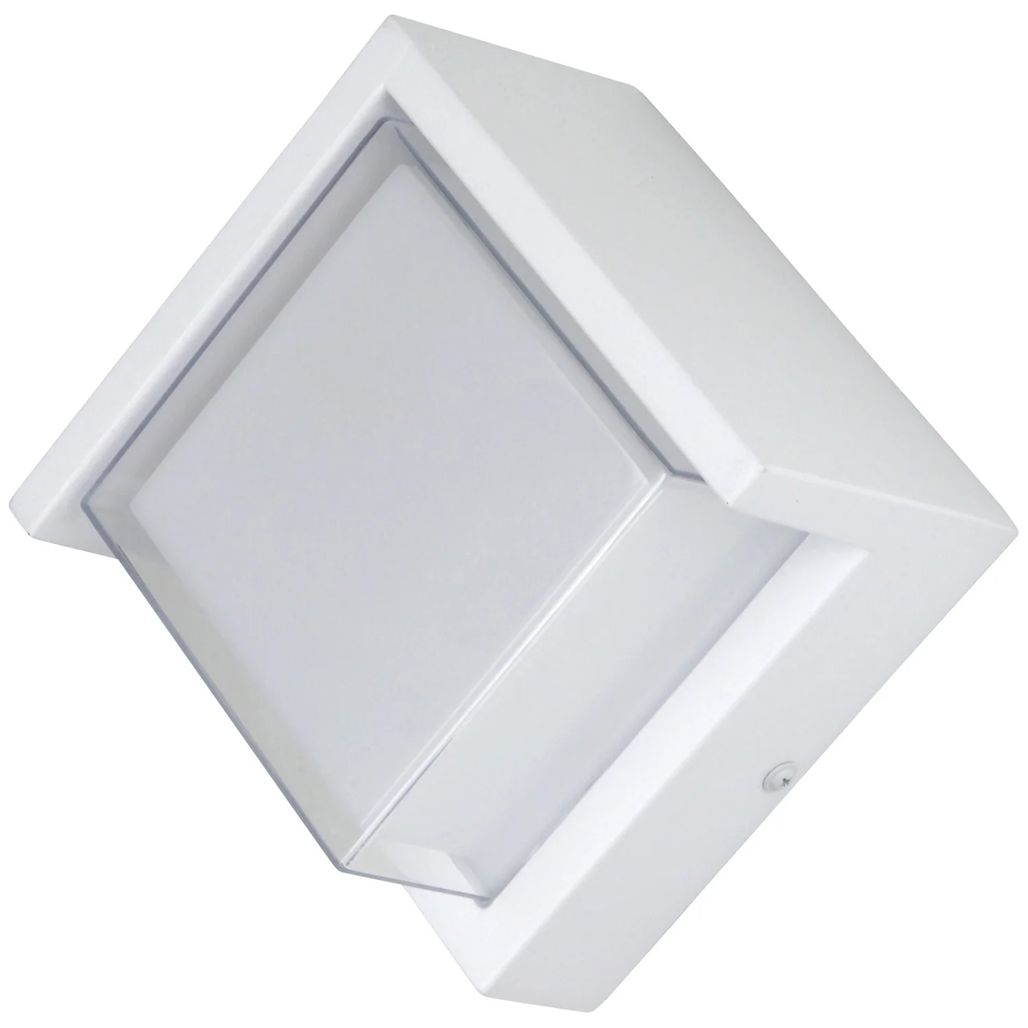LED Square Modern Outdoor Light Fixture with Canopy, 12 Watts, 850 Lumens, Color Tunable 30K/40K/50K, 90 CRI, ETL Listed, White, for Entryway, Garage and Porches - Cheap-Us