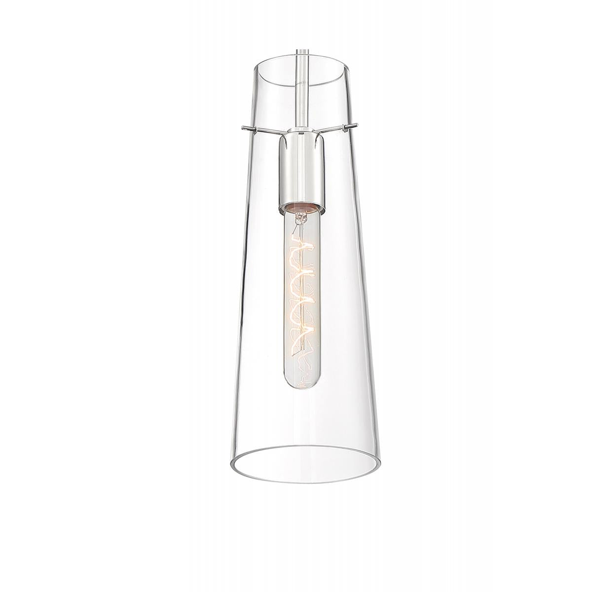 60-6870 ALONDRA 1 LIGHT MINI PENDANT Alondra - 1 Light Mini Pendant with Clear Glass - Polished Nickel Finish - Cheap-Us