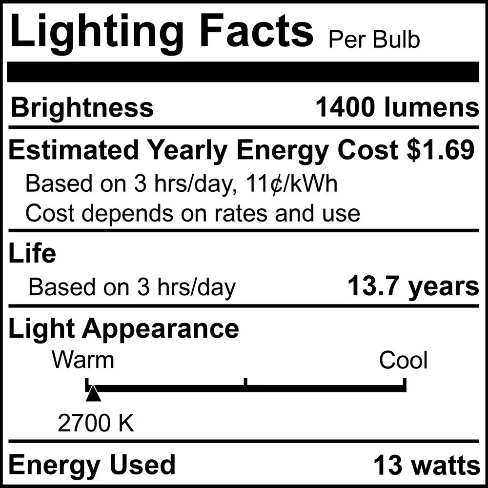 Bulbrite LED Filament Pack of (4) 13 Watt Dimmable G25 Light Bulbs with a Clear Finish and Medium (E26) Base - 2700K (Warm White Light), 1400 Lumens - Cheap-Us