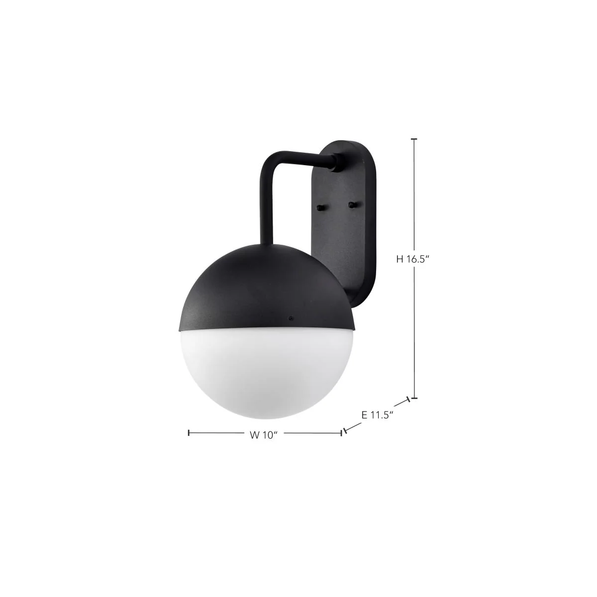 62-1617 ATMOSPHERE 10W LED LG WL LANT Atmosphere; 10W LED; Large Wall Lantern; Matte Black with White Opal Glass - Cheap-Us
