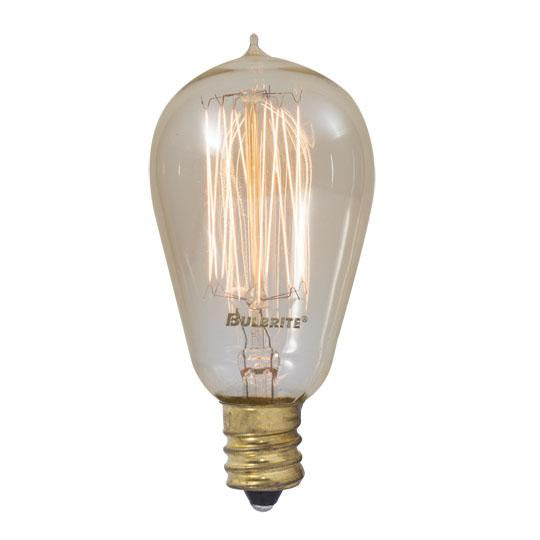 BULBRITE INCANDESCENT ST15 CANDELABRA SCREW (E12) 25W DIMMABLE NOSTALGIC LIGHT BULB 2200K/AMBER 4PK (132510) - Cheap-Us