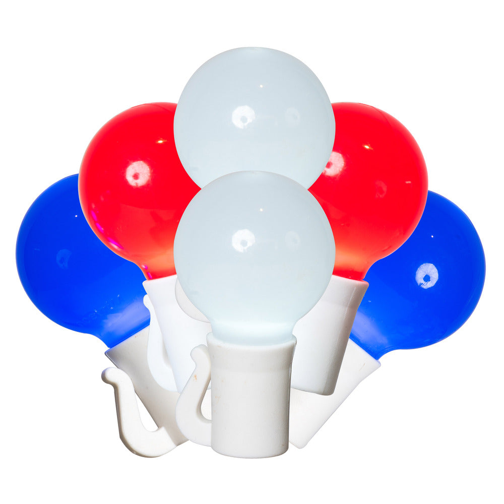 Vickerman 25 Red-White-Blue G30 LED Light on Green Wire, 16' Christmas Light Strand- 2 Pack - Cheap-Us