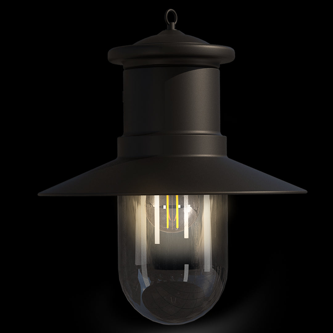 Bolta Single Light Industrial Farmhouse Outdoor Barn Wall Sconce with Clear Glass - Cheap-Us