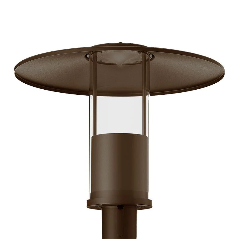 Westgate Top-Hat Garden Post-Top Selectable 12/20/30/40W 30/40/50K, 2-3/8 Poles, 85D Beam, Br, Outdoor Lighting, 12W/20W/30W/40W, 100 Lumens/W, 30K/40K/50K, Bronze Finish - Cheap-Us