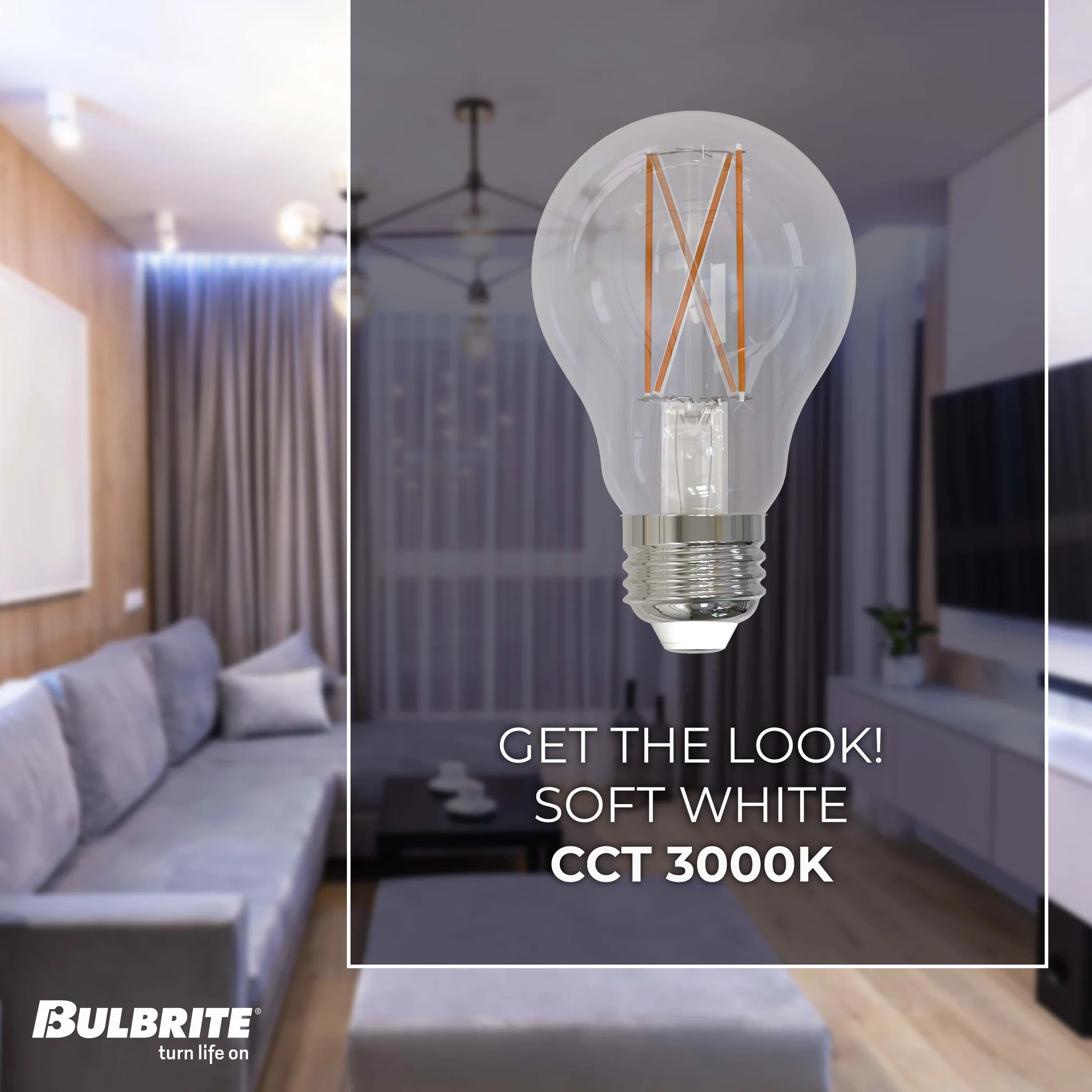 BULBRITE 9W LED A19 3000K FILAMENT CLEAR E26 FULLY COMPATIBLE DIMMING-4PK - Cheap-Us